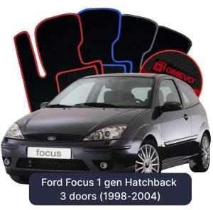 Dywaniki Welurowe OMEVO do Ford Focus 1 gen Hatchback 3 drzwi (1998-2004)