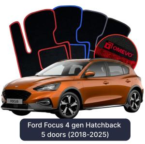 Dywaniki Welurowe OMEVO do Ford Focus 4 gen Hatchback 5 drzwi (2018-2025)