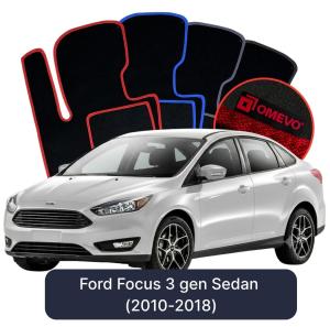 Dywaniki Welurowe OMEVO do Ford Focus 3 gen Sedan (2010-2018)