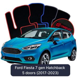 Dywaniki Welurowe OMEVO do Ford Fiesta 7 gen Hatchback 5 drzwi (2017-2023)