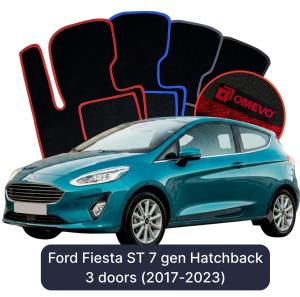 Dywaniki Welurowe OMEVO do Ford Fiesta ST 7 gen Hatchback 3 drzwi (2017-2023)