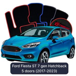 Dywaniki Welurowe OMEVO do Ford Fiesta ST 7 gen Hatchback 5 drzwi (2017-2023)