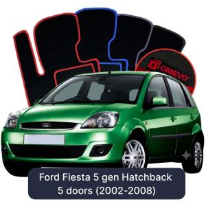 Dywaniki Welurowe OMEVO do Ford Fiesta 5 gen Hatchback 5 drzwi (2002-2008)