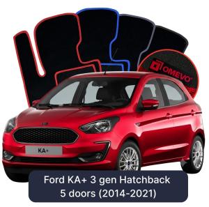 Dywaniki Welurowe OMEVO do Ford KA+ 3 gen Hatchback 5 drzwi (2014-2021)