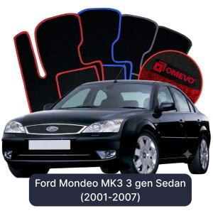Dywaniki Welurowe OMEVO do Ford Mondeo MK3 3 gen Sedan (2001-2007)