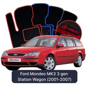 Dywaniki Welurowe OMEVO do Ford Mondeo MK3 3 gen Kombi (2001-2007)