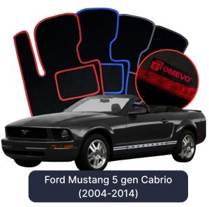 Dywaniki Welurowe OMEVO do Ford Mustang  5 gen Cabrio (2004-2014)