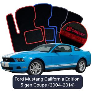 Dywaniki Welurowe OMEVO do Ford Mustang California Edition 5 gen Coupe (2004-2014)
