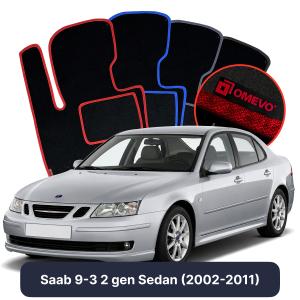 Dywaniki Welurowe OMEVO do Saab 9-3 2 gen Sedan (2002-2011)