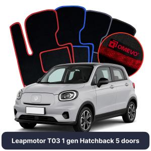 Dywaniki Welurowe OMEVO do Leapmotor T03 1 gen Hatchback 5 drzwi (2024-2026)