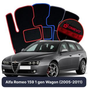 Dywaniki Welurowe OMEVO do Alfa Romeo 159 1 gen Kombi (2005-2011)