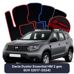 Dywaniki Welurowe OMEVO do Dacia Duster Essential HM 2 gen SUV (2017-2024)
