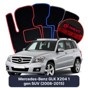 Dywaniki Welurowe OMEVO do Mercedes-Benz GLK X204 1 gen SUV (2008-2015)