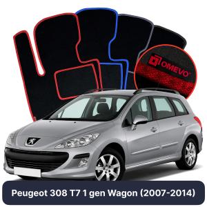 Dywaniki Welurowe OMEVO do Peugeot 308 T7 1 gen Kombi (2007-2014)