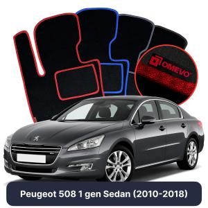 Dywaniki Welurowe OMEVO do Peugeot 508 1 gen Sedan (2010-2018)