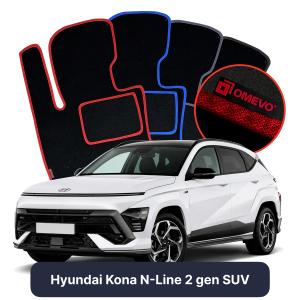 Dywaniki Welurowe OMEVO do Hyundai Kona N-Line 2 gen SUV (2022-2026)