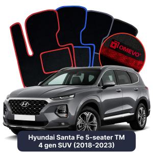Dywaniki Welurowe OMEVO do Hyundai Santa Fe 5-osobowy TM 4 gen SUV (2018-2023)