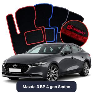 Dywaniki Welurowe OMEVO do Mazda 3 BP 4 gen Sedan (2019-2026)