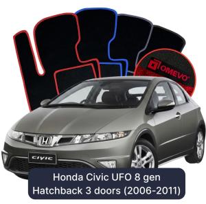 Dywaniki Welurowe OMEVO do Honda Civic UFO 8 gen Hatchback 3 drzwi (2006-2011)