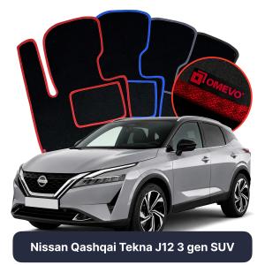 Dywaniki Welurowe OMEVO do Nissan Qashqai Tekna+ J12 3 gen SUV (2021-2026)
