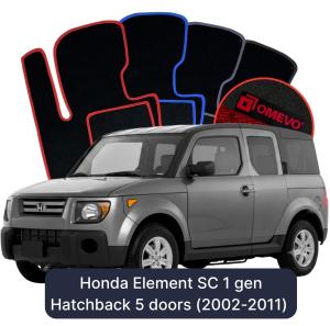 Dywaniki Welurowe OMEVO do Honda Element SC 1 gen Hatchback 5 drzwi (2002-2011)