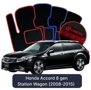 Dywaniki Welurowe OMEVO do Honda Accord  8 gen Kombi (2008-2015)