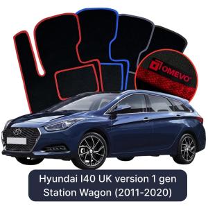 Dywaniki Welurowe OMEVO do Hyundai I40 wersja Angielska 1 gen Kombi (2011-2020)