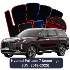 Dywaniki Welurowe OMEVO do Hyundai Palisade 7 - Osobowy  1 gen SUV (2018-2025)