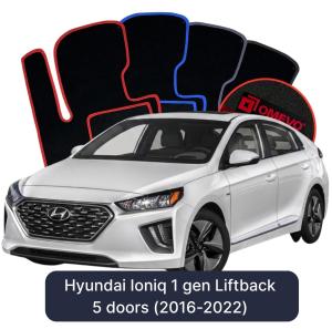 Dywaniki Welurowe OMEVO do Hyundai Ioniq 1 gen Liftback 5 drzwi (2016-2022)