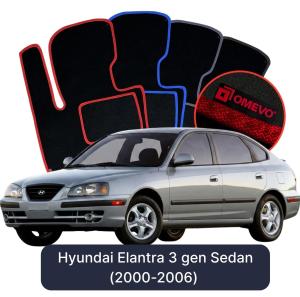 Dywaniki Welurowe OMEVO do Hyundai Elantra 3 gen Sedan (2000-2006)