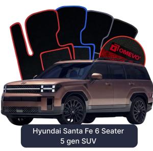 Dywaniki Welurowe OMEVO do Hyundai Santa Fe 6-osobowy 5 gen SUV (2023-2026)