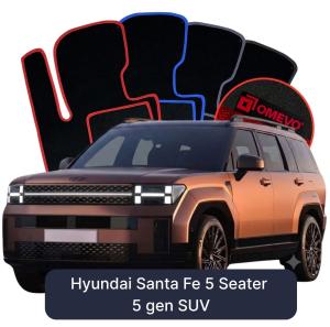 Dywaniki Welurowe OMEVO do Hyundai Santa Fe 5-osobowy  5 gen SUV (2023-2026)