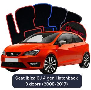 Dywaniki Welurowe OMEVO do Seat Ibiza  6J 4 gen Hatchback 3 drzwi (2008-2017)
