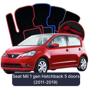 Dywaniki Welurowe OMEVO do Seat Mii 1 gen Hatchback 5 drzwi (2011-2019)