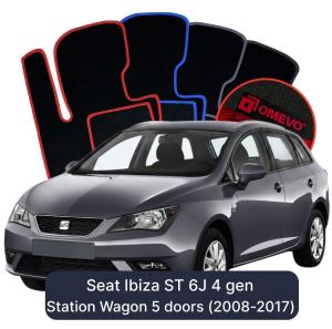 Dywaniki Welurowe OMEVO do Seat Ibiza ST 6J 4 gen Kombi 5 drzwi (2008-2017)