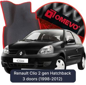 OMEVO 5D Pro EVA Dywaniki do Renault Clio 2 gen Hatchback 3 drzwi (1998-2012)
