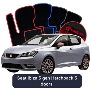 Dywaniki Welurowe OMEVO do Seat Ibiza 5 gen Hatchback 5 drzwi (2017-2026)