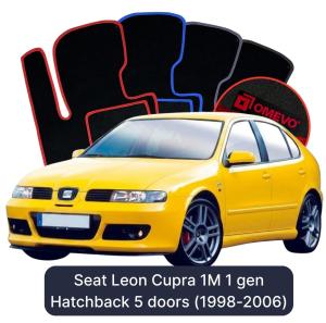 Dywaniki Welurowe OMEVO do Seat Leon Cupra 1M 1 gen Hatchback 5 drzwi (1998-2006)