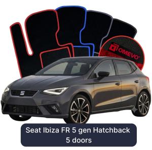Dywaniki Welurowe OMEVO do Seat Ibiza FR 5 gen Hatchback 5 drzwi (2017-2026)