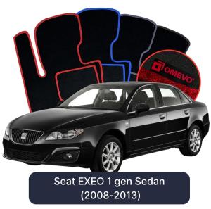 Dywaniki Welurowe OMEVO do Seat EXEO 1 gen Sedan (2008-2013)