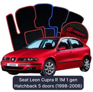 Dywaniki Welurowe OMEVO do Seat Leon Cupra R 1M 1 gen Hatchback 5 drzwi (1998-2006)