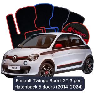 Dywaniki Welurowe OMEVO do Renault Twingo Sport GT 3 gen Hatchback 5 drzwi (2014-2024)