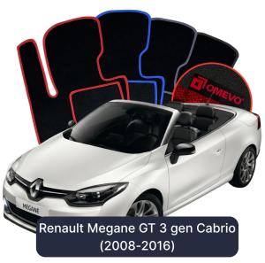 Dywaniki Welurowe OMEVO do Renault Megane GT 3 gen Cabrio (2008-2016)