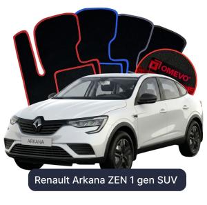 Dywaniki Welurowe OMEVO do Renault Arkana ZEN 1 gen SUV (2021-2026)