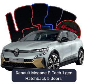 Dywaniki Welurowe OMEVO do Renault Megane E-Tech 1 gen Hatchback 5 drzwi (2021-2026)