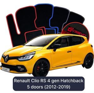 Dywaniki Welurowe OMEVO do Renault Clio RS 4 gen Hatchback 5 drzwi (2012-2019)