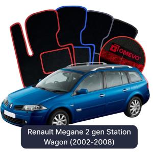 Dywaniki Welurowe OMEVO do Renault Megane 2 gen Kombi (2002-2008)