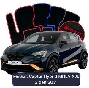 Dywaniki Welurowe OMEVO do Renault Captur Hybryda MHEV XJB 2 gen SUV (2019-2026)