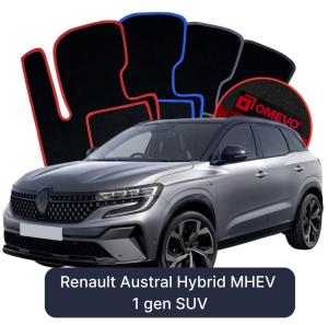 Dywaniki Welurowe OMEVO do Renault Austral Hybryda MHEV 1 gen SUV (2024-2026)