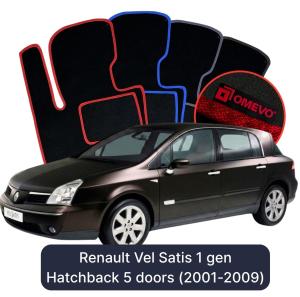 Dywaniki Welurowe OMEVO do Renault Vel Satis  1 gen Hatchback 5 drzwi (2001-2009)